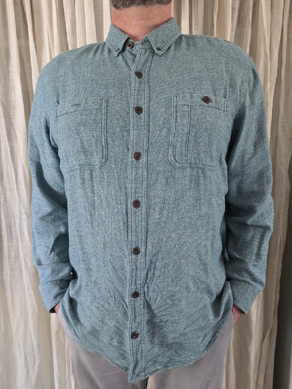 Duluth Trading Co Green Knit Top with White Tag